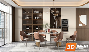 Dining Table Set Skp Files